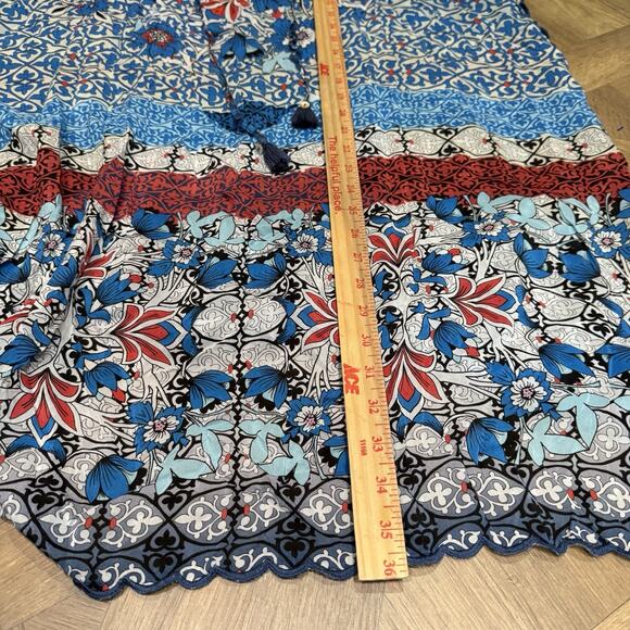 Johnny Was Colorful Floral Boho Tunic Dress Cover Up Women’s Size XS Oversized - Picture 9 of 10